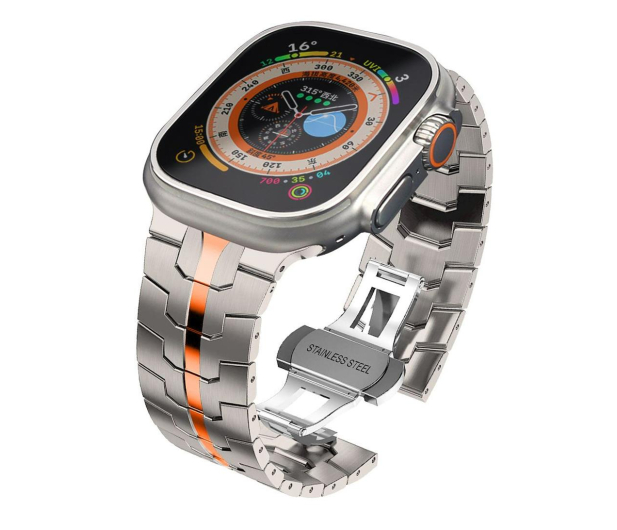 TECH-PROTECT Stainless Line do Apple Watch 42/44/45/49 mm titanium/orange - 1273604 - zdjęcie 2